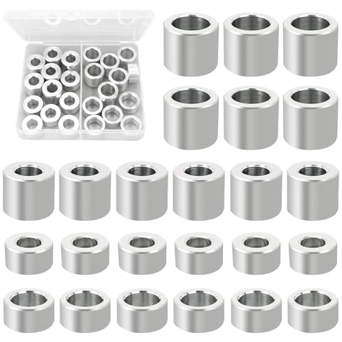 24pcs Spacing Sleeves, Aluminum Sleeves Round Spacer Hose for M6 M8 Screws Bolts
