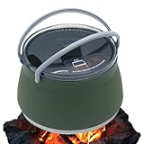 Hervidor de agua plegable,Olla de agua plegable - Olla de viaje de silicona | Hervidor de portátil para senderismo y acampada, hervidor de viaje para acampar al aire libre, uso de sender