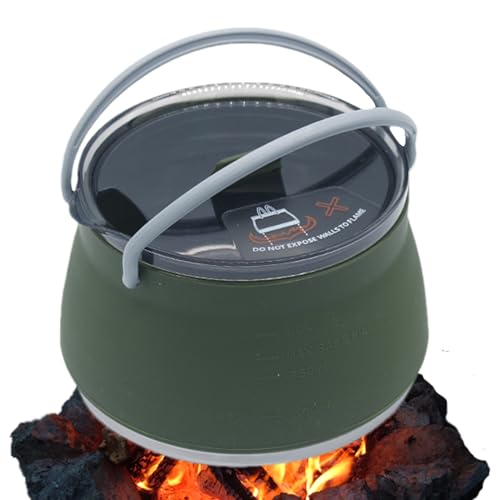 Cafetière Pliable, Bouilloire Pliable - Bouilloire de voyage en silicone, de Camping de randonnée Portable, cafetière de Camping compacte pour le en plein air, la randonnée et les vo