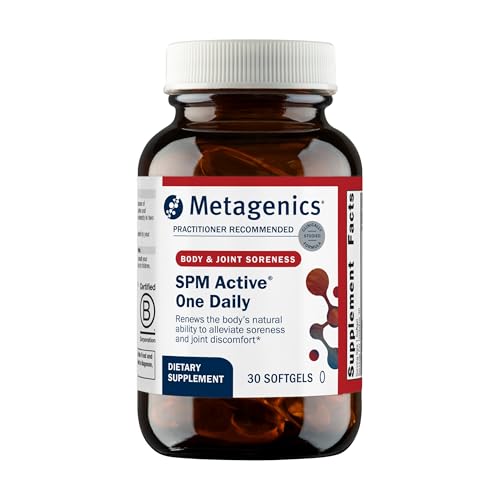 Metagenics SPM Active One Daily Supplement - Next Generation Omega Fish Oil with Pro Resolving Mediators for Joint Soreness & Soothing Relief* - Sustainably Sourced - Gluten-Free - 30 Softgels