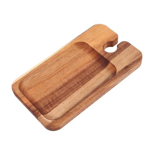 SOIMISS Bandeja De Madera Pequeña Para Servir Comida Con Asas Para Uso Fácil Fiestas o Picnics Bandeja Decorativa Para Encimera De Cocina