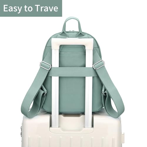 Image of Tanweibago Mini Nylon Women Backpacks,11L Small Ladies backpacks Casual Lightweight Women Shopping Travel Daypack (Light Green)