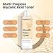 Glycolic Acid Toner for Face - 8% Facial Toning Solution - Hydrating, Anti-Aging, Exfoliates Skin with AHA, Aloe Vera, & Rosemary Extract for Women & Men - 8 Fl Oz