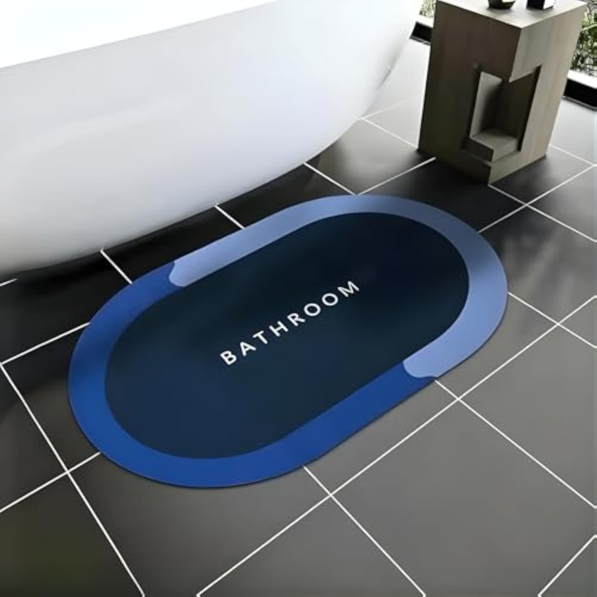 Quick Dry Soft Water Absorbing Bathroom Mat, Anti Slip