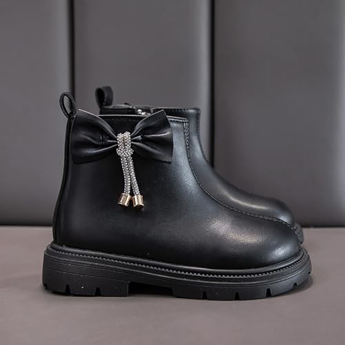 IWIHMIV Winter Boots for Kids Toddler Ankle Boots Girls Snow Boots Girls Winter Shoes Warm Shoes with Cute Bow for Toddlers4
