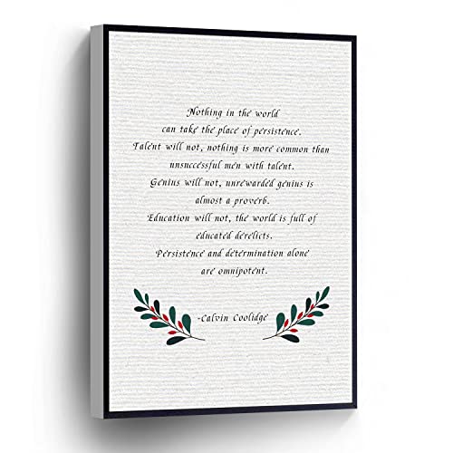 PUCHYUCT Calvin Coolidge Quote Canvas Wall Art Nothing In The
