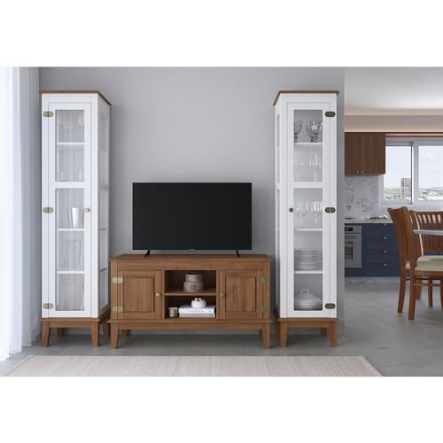 Cristaleira 1 porta de vidro - Branco