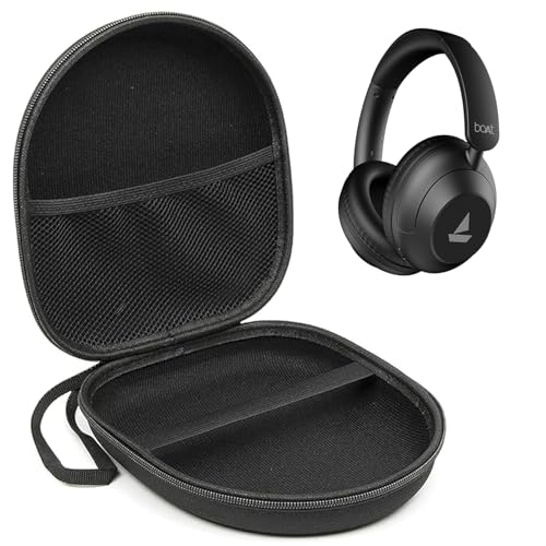 Image of VERTUS Headphone Hard Protective Storage Case for Boat Rockerz 650 Pro Bluetooth Wireless Over-Ear Headphones (Black) (Headphone Not Included)