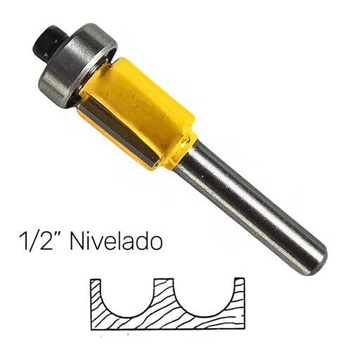 EVALD Jogo de Fresas Tupia para Madeira Haste 6 MM Kit 3 Peças EVJF-03