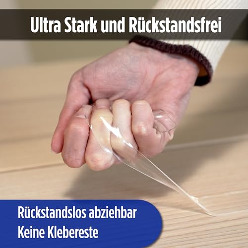 PfX Extrem Starkes Premium Nano Tape [10m] - Neue 2026 Version - Wiederverwendbares Transparentes Nano Klebeband - ACHTUNG EXTREM STARK (10m)