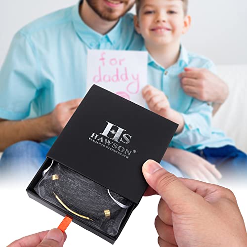 Hawson Leather Beads Bracelets For Men In Gold Or Silver Tone, Adjustable Chakra Bracelets,Gift Box Packed, Personalized Gifts For Dad. #TOP5