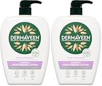 DermaVeen Extra Hydration Intensive Moisturising Lotion 1L | Dermatologically Tested, With Colloidal Oatmeal | Non-Greasy (Pack of 2)