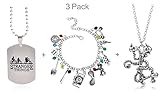 3 Pack Stranger Things Themed Charms Bracelet + Pendant Necklaces Eleven Demogorgon