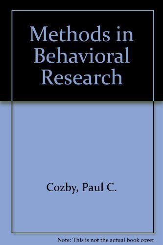 Methods in Behavioral Research 1559340983 Book Cover