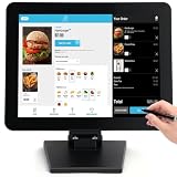 Monitor Touch Screen, Monitor 15 Polegadas, Caneta Touch Resolução Entrada Vga para PC/Escritório/Varejo/Restaurante/Bar/Armazém