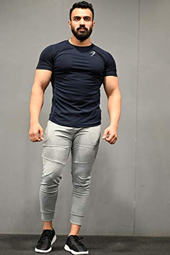 Image of FUAARK Men's Round Neck Slim Fit Gym Sports T-Shirt