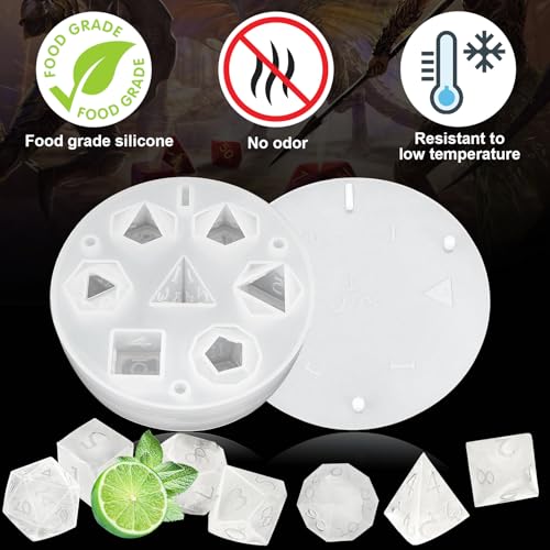 Molde de dados para cubos de hielo de silicona miniatura 6