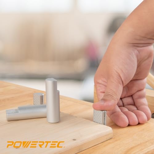 Image of POWERTEC 71159-P3 Bench Dog Clamps 3 /4 Inch x 2-3 /8 Inch for 3 /4 Dog Hole, Spring Loaded Hold Down Clamps for Woodworking Workbenches, 6 Pack