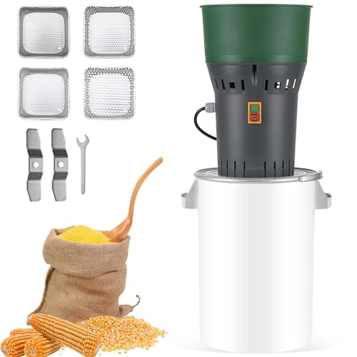 BI-DTOOL Electric Corn Grinder 25L/6.6 Gal Dry Electric Grain Mill Grinder 1300W Grain Mill with 4 Sieves & Detachable 6.6 Gal Bucket & Hopper Feed Grinder Corn Grinder Wheat Grinder for Home and Farm BI-DTOOL Electric Corn Grinder 25L/6.6 Gal Dry Electric Grain Mill Grinder 1300W Grain Mill with 4 Sieves & Detachable 6.6 Gal Bucket & Hopper Feed Grinder Corn Grinder Wheat Grinder for Home and Farm