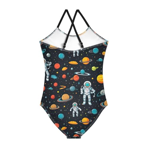 Space Planet Astronaut Girls One Piece Swimsuit Beach Swimwear 208538452