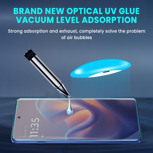 Image of FIRST MART Matte UV Tempered Glass for Motorola Edge 60 Fusion, Motorola Edge 60 Pro & Edge 60 | Anti-Glare Curved Screen Protector, 9H Scratch Resistant, Fingerprint Compatible, Case-Friendly | Pack of 1