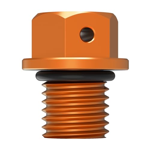 Image of NICECNC M12 x P1.5 Magnetic Drain Plug, Orange | Compatible with KTM 125-530 SX /SX-F /EXC /EXC-F /EXC-R /XC /XC-W /XC-F 2000-2023