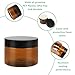 GBACHOOSE 40PCS Amber Plastic Container Jars with Lids and Labels, 4oz Empty Small Round Brown Cosmetic Containers, Leak Proof Container for Lotion, Cream, Powder, Gel and Beauty Products