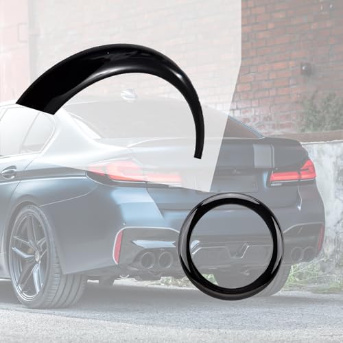 Insignia de anillo trasero de aluminio premium negro para BMW Serie 1 4