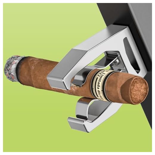 Magnetic Cigar Holder with Secure Grip & Hook & Loop Strap - Ultimate Golf Cart, Beach Chair, Fishing Rod Accessory for Cigar Lovers, Travel Accessory | Sleek Metallic Finish | Durable Metal