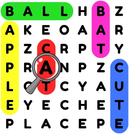 Word Search for Kids: Word Search Puzzle Game for 4-10 Year Olds
