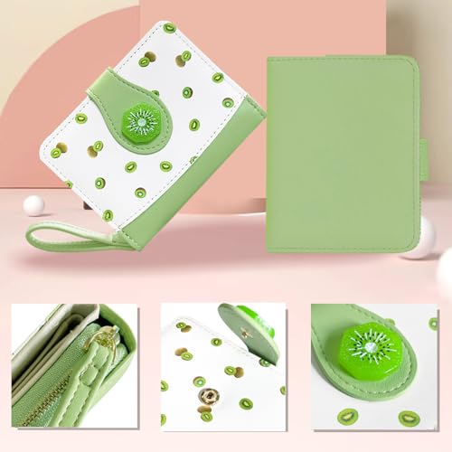 Image of Sunwel Fashion Girls Cutest Prints Wallet Card Slots Small Wallet with Zipper Coin Pouch Wallet for Women