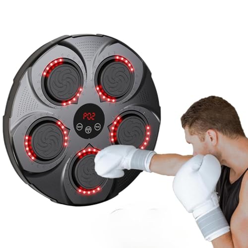 Image of Drumstone (𝐆𝐫𝐞𝐚𝐭 𝐈𝐧𝐝𝐢𝐚𝐧 𝐏𝐫𝐞𝐬𝐞𝐧𝐭 𝟐𝟎 𝐘𝐄𝐀𝐑𝐒 Warranty)Bluetooth Smart Musical Boxing Machine Wall-Mounted Interactive Punch Bag with Lights & Sound for Training & Fitness Workout