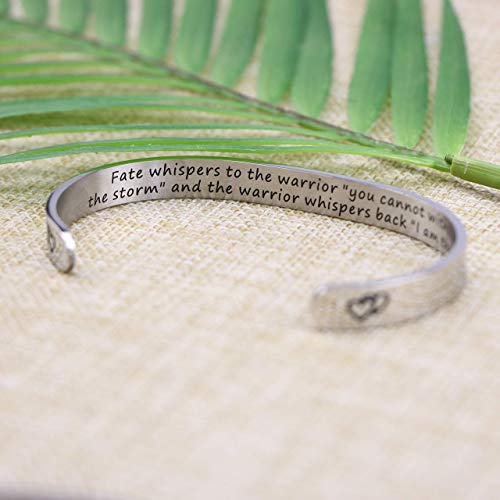 Joycuff Cancer Gifts For Women Cancer Survivor Bracelets For Women Girls Breast Cancer Awareness Cuff Bracelet For Cancer Patient Jewelry Inspirational Encouragement Gifts For Her #TOP3