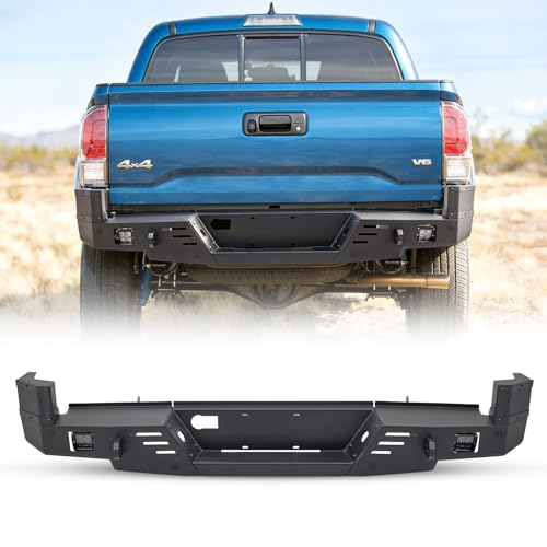 Awayet Tacoma Rear Bumper Compatible with 2016-2023 Toyota Tacoma Black