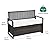 DWVO 70Gal Outdoor Storage Bench with Cushion & Composite Wood Backrest, All-Weather Wicker Deck Bench with Rustproof Bag, Poolside, Patio, Garden (Brown)