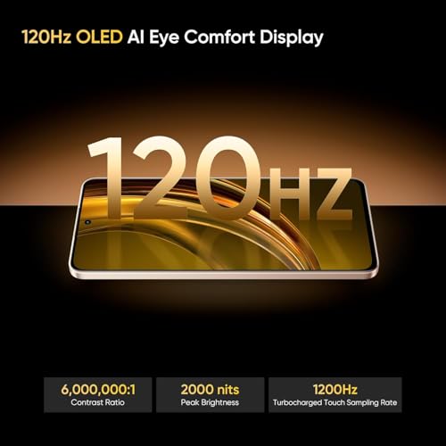 Image of realme 13+ 5G (Victory Gold, 8GB RAM, 128GB Storage) | Dimensity 7300 Energy | 6.67 inch FHD+ AMOLED 120Hz Display | 50MP Sony LYT-600 OIS + 16MP Selfie | 5000mAh | 80W Ultra Charge | Android 15