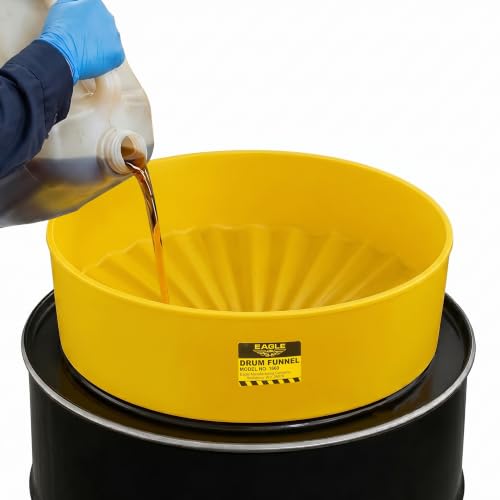 Eagle Drum Funnel for 30 and 55 Gallon Drums Yellow