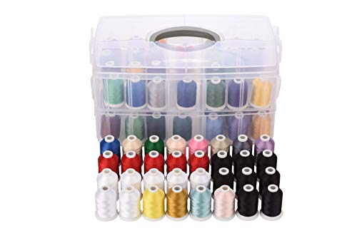 Simthread Polyester Embroidery Machine Thread 80 Colors with Case