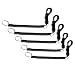 Bungee Coil Cord - 5 Pack - Elastic Stretchy Elastic Swipe Badge & Key Chain Ring Casino Card Clip Leash Lanyards (For Light Duty Use) by Specialist ID (5 Pack, Black)