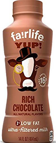 YUP! 2% Reduced Fat Ultra-Filtered Milk (Lactose Free), Rich Chocolate, Single Serve, Shelf Stable 14 fl oz Bottle