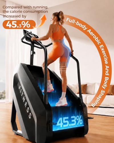 Image of Stair Stepper Machine for Home Gym,Commercial Grade Stair Climber,New Upgrade 400LBS Stairmaster Machine with LED Screen and 15 Resistance Level,15-164 Steps /Min for Cardio Lower Body