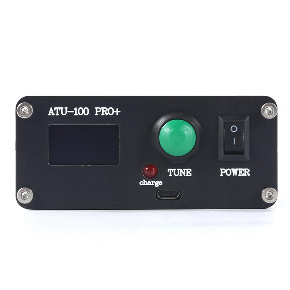 ATU-100 PRO+ Sintonizzatore D'Antenna Automatico 1.8-55Mhz Multifunzione Conveniente 0.96 Pollici Accordatore D'Antenna Nero Ricaricabile con