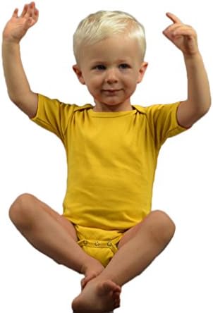 Monag Interlock Short Sleeve Bodysuit Yellow