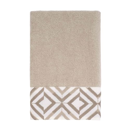 Avanti Linens - Fingertip Towel, Soft & Absorbent Cotton (Harlow Collection, Linen)