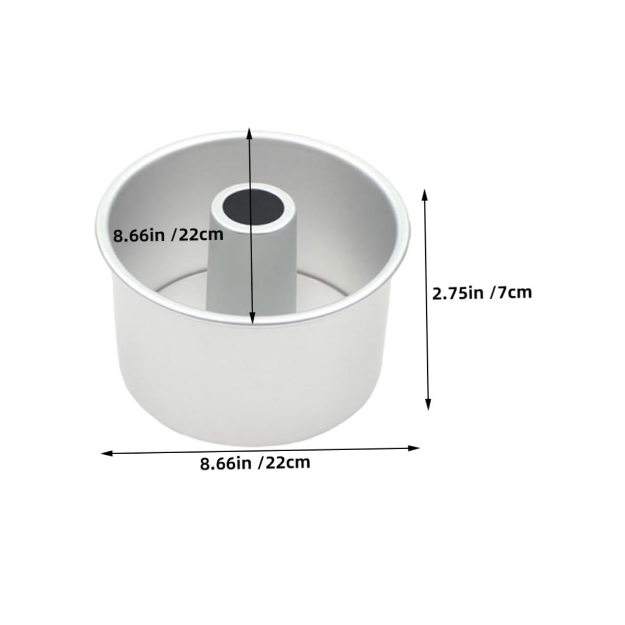 Kuchenform Runde aus Aluminiumlegierung Wiederverwendbar 20cm mit Abnehmbarem Boden für Gleichmäßiges Backen im Ofen