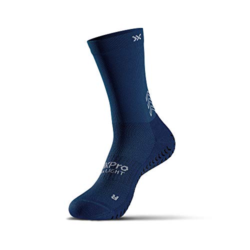 SOXPro Ultra Light - Calzini Sportivi - 30 Grammi - Antiscivolo - Favorisce Alte Prestazioni - Colore Blu Scuro - Taglia L (44-46)