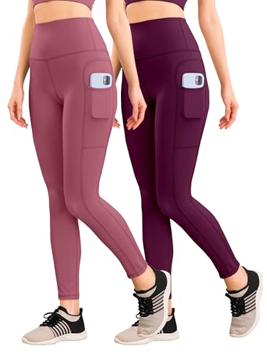 Image of Yoga Pant for Womens High Wasit Tights with Side Pocket Slim Fit Gym wear Running Sports wear Leggings Stretchable Combo Pack of 2