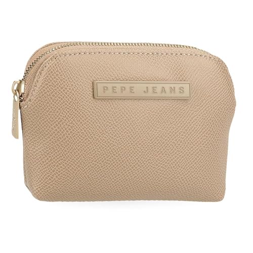 Pepe Jeans Elia Porte-Monnaie Beige 11,5 x 8,5 x 1,5 cm Cuir synthétique by Joumma Bags, Beige, Talla única, Porte-Monnaie