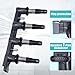 RAWOK Ignition Coil Pack and 4 Iridium Spark Plugs Compatible with 2011-2015 Chevy Cruze 1.8L, 2016 Chevrolet Cruze Limited 1.8L, 2012-2017 Chevy Sonic 1.8L, Replace UF620 9091902247 C1646 4504 7092