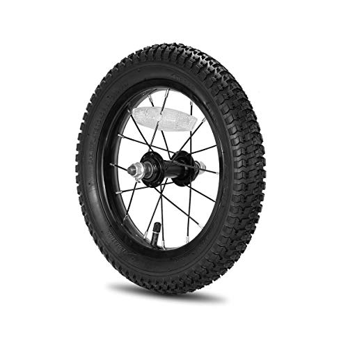 Image of JOYSTAR 12 14 16 18 20 Inch Kids Bike Front Wheels Replacement Bicycle Wheels with 12-20 Inch Solid Air Rubber Tire & Inner Tube Don't Fit Huffy Bike Black & White
